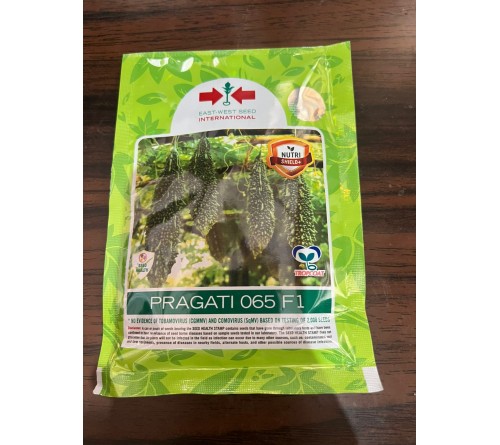 East-West Seed Pragati 065 F1 Hybrid Bitter Gourd Seeds | Premium Karela Seeds | High Yield Hybrid Vegetable Seeds | 50g Pack