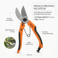 SPANCO PRUNING SECATEUR  SIZE: 190 mm