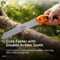 SPANCO PRUNING SAW (With Double Action Teeth & Soft Fixed Handle)  SIZE: 445 mm