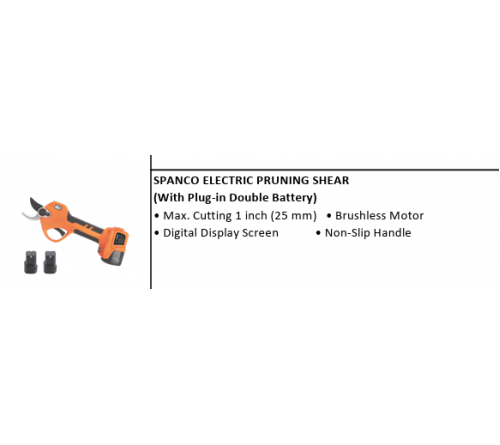 SPANCO ELECTRIC PRUNING SHEAR (With Plug-in  2 Battery)  