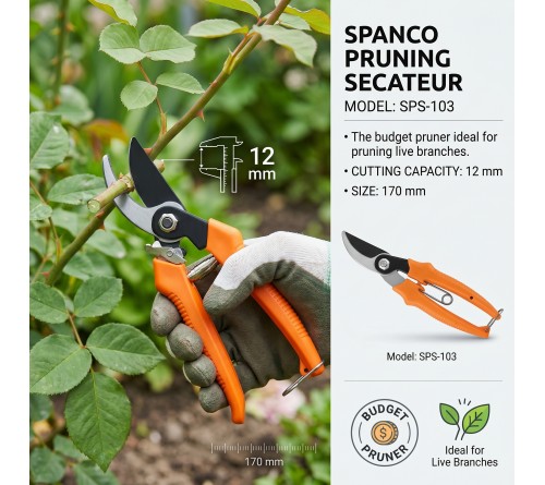SPANCO PRUNING SECATEUR  SIZE: 170 mm