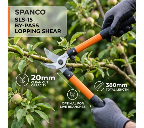 Spanco Cutting Capacity 25 mm By-Pass Lopping Shear 380 mm, SLS-15