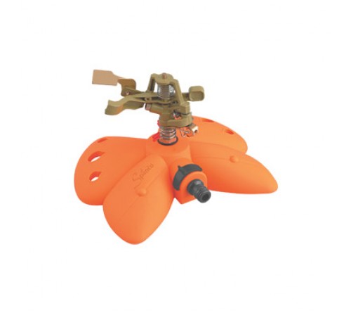 SPANCO Metal Impulse Sprinkler with Butterfly Base | 24 Meter Coverage Irrigation Sprinkler for Lawn & Garden