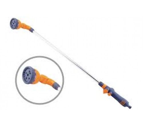 SPANCO 9-Pattern Wand Sprinkler 90cm | Adjustable Long Reach Garden Watering Wand | Multi-Function Spray Nozzle for Lawn, Garden & Cleaning