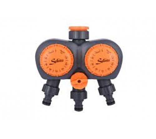 SPANCO 3-Way Water Timer (2 Hours) | Automatic Garden Irrigation Timer | Adjustable Watering Duration 5–120 Minutes | Manual-Free Lawn Watering System