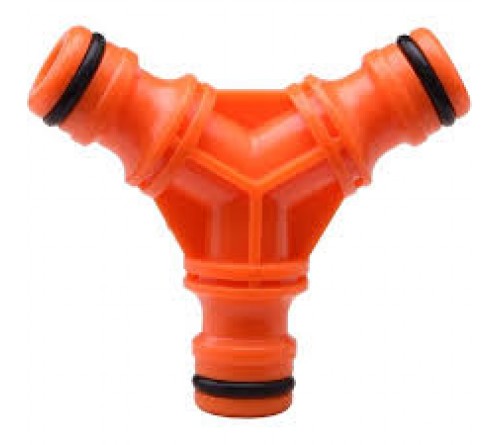 SPANCO 3-Way Hose Coupling | Garden Hose Splitter Connector | Multi-Way Water Distribution Adaptor for Irrigation Systems