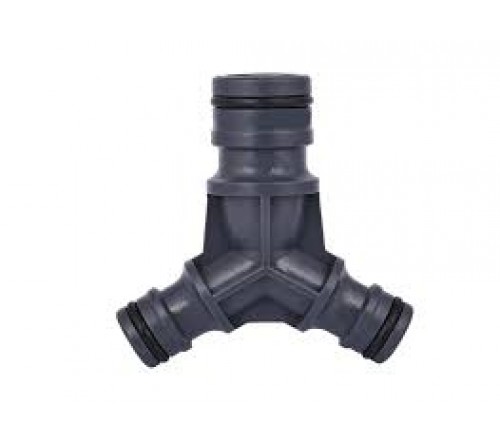 SPANCO 3-Way Hose Coupling Adaptor (3/4" & 1/2") | Water Flow Reducing Connector | Garden Irrigation Hose Adaptor