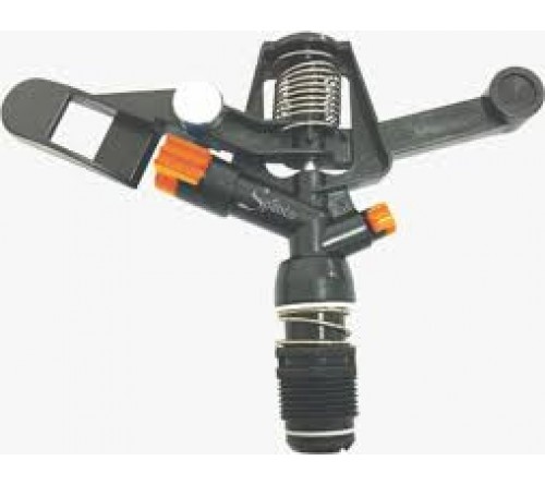 SPANCO 3/4 Inch Plastic Impulse Sprinkler | Adjustable Lawn & Garden Water Sprinkler | Up to 27m Diameter Coverage | Heavy-Duty Garden Irrigation Sprinkler