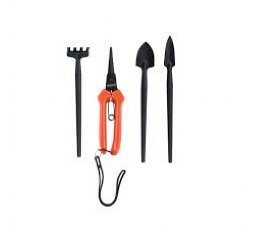 FALCON Bonsai 4 PCS Mini Garden Tool Set – Trowels, Rake & Bonsai Cutter
