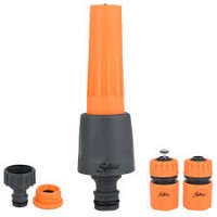 SPANCO Garden Sprinkler & Connector Set | Adjustable Hose Nozzle with 1/2" Hose Connectors, Water Stop Connector & 1/2"–3/4" Tap Adaptor