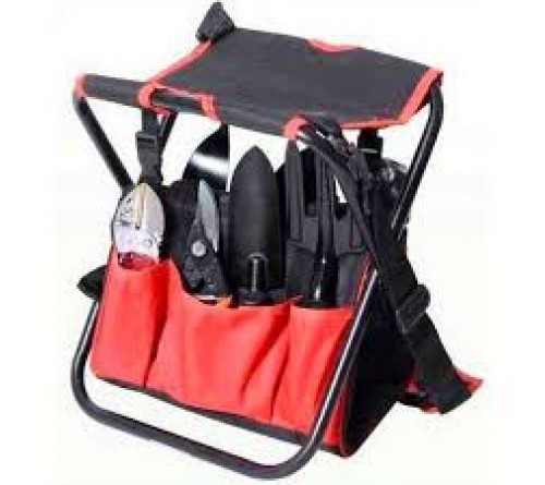FALCON Garden Tool 10-Piece Set with Heavy-Duty Folding Garden Bag